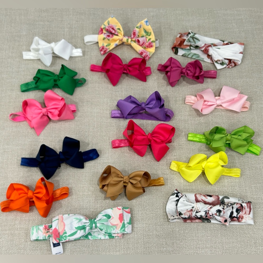Baby girl headbands lot bundle 3-12 months Janie & Jack and more